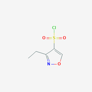 molecular formula C5H6ClNO3S B2469901 3-乙基-1,2-噁唑-4-磺酰氯 CAS No. 2551117-84-9