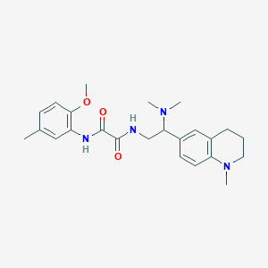 molecular formula C24H32N4O3 B2469907 N1-(2-(dimethylamino)-2-(1-methyl-1,2,3,4-tetrahydroquinolin-6-yl)ethyl)-N2-(2-methoxy-5-methylphenyl)oxalamide CAS No. 922064-26-4