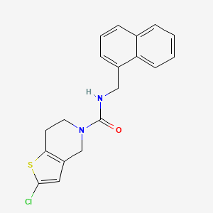 molecular formula C19H17ClN2OS B2469915 N-(naphthalène-1-ylméthyl)-2-chloro-6,7-dihydrothieno[3,2-c]pyridine-5(4H)-carboxamide CAS No. 2034609-44-2