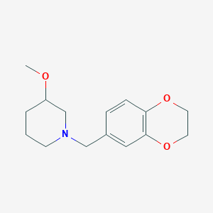 molecular formula C15H21NO3 B2469931 1-((2,3-二氢苯并[b][1,4]二氧杂环-6-基)甲基)-3-甲氧基哌啶 CAS No. 2309553-84-0