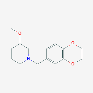 molecular formula C15H21NO3 B2469931 1-((2,3-Dihidrobenzo[b][1,4]dioxin-6-il)metil)-3-metoxipiperidina CAS No. 2309553-84-0