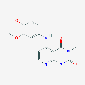 molecular formula C17H18N4O4 B2469934 5-((3,4-diméthoxyphényl)amino)-1,3-diméthylpyrido[2,3-d]pyrimidine-2,4(1H,3H)-dione CAS No. 946378-82-1