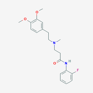 3-[[2-(3,4-dimethoxyphenyl)ethyl](methyl)amino]-N-(2-fluorophenyl)propanamide