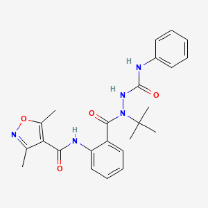 N-(2-{[2-(anilinocarbonyl)-1-(tert-butyl)hydrazino]carbonyl}phenyl)-3,5-dimethyl-4-isoxazolecarboxamide