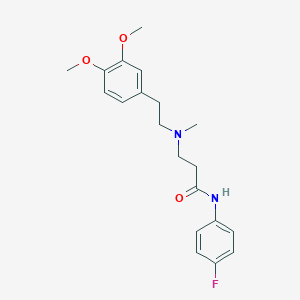 molecular formula C20H25FN2O3 B246995 3-[[2-(3,4-dimethoxyphenyl)ethyl](methyl)amino]-N-(4-fluorophenyl)propanamide 