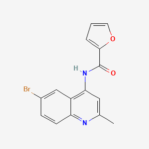 molecular formula C15H11BrN2O2 B2469968 N-(6-溴-2-甲基喹啉-4-基)呋喃-2-甲酰胺 CAS No. 941252-27-3