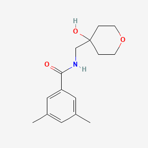 molecular formula C15H21NO3 B2469973 N-((4-hydroxytetrahydro-2H-pyran-4-yl)methyl)-3,5-dimethylbenzamide CAS No. 1351647-07-8