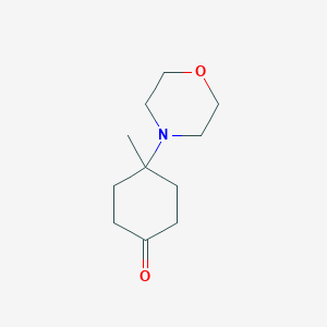 molecular formula C11H19NO2 B2469979 4-甲基-4-(吗啉-4-基)环己烷-1-酮 CAS No. 1046832-12-5