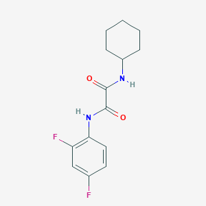 molecular formula C14H16F2N2O2 B2469983 N-环己基-N'-(2,4-二氟苯基)草酰胺 CAS No. 898356-54-2