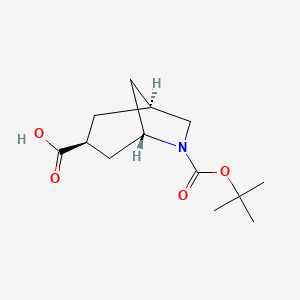(1S,3S,5S)-6-[(2-Methylpropan-2-yl)oxycarbonyl]-6-azabicyclo[3.2.1]octane-3-carboxylic acid