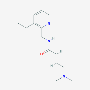 (E)-4-(Dimethylamino)-N-[(3-ethylpyridin-2-yl)methyl]but-2-enamide