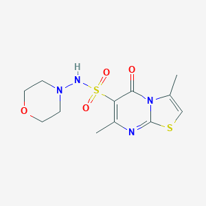 3,7-dimethyl-N-(4-morpholinyl)-5-oxo-5H-[1,3]thiazolo[3,2-a]pyrimidine-6-sulfonamide
