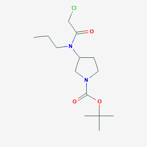 molecular formula C14H25ClN2O3 B2469992 tert-butyl 3-(2-chloro-N-propylacetamido)pyrrolidine-1-carboxylate CAS No. 2411219-32-2