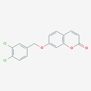 molecular formula C16H10Cl2O3 B2469993 7-[(3,4-Dichlorophenyl)methoxy]chromen-2-one CAS No. 314262-37-8