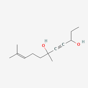 molecular formula C13H22O2 B2469996 6,10-Dimethylundec-9-en-4-yne-3,6-diol CAS No. 127897-49-8