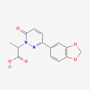 2-(3-(benzo[d][1,3]dioxol-5-yl)-6-oxopyridazin-1(6H)-yl)propanoic acid