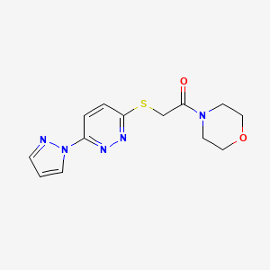 2-((6-(1H-pyrazol-1-yl)pyridazin-3-yl)thio)-1-morpholinoethanone