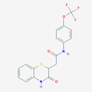 2-(3-oxo-3,4-dihydro-2H-1,4-benzothiazin-2-yl)-N-[4-(trifluoromethoxy)phenyl]acetamide