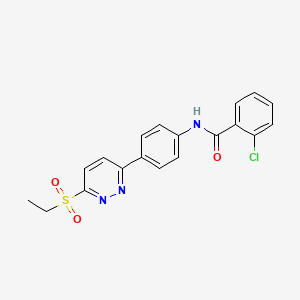 2-chloro-N-(4-(6-(ethylsulfonyl)pyridazin-3-yl)phenyl)benzamide