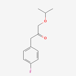 molecular formula C12H15FO2 B2470017 1-(4-Fluorophenyl)-3-isopropoxypropan-2-one CAS No. 1158037-45-6