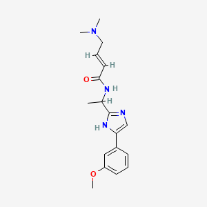 (E)-4-(Dimethylamino)-N-[1-[5-(3-methoxyphenyl)-1H-imidazol-2-yl]ethyl]but-2-enamide