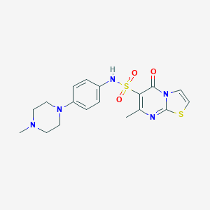 7-methyl-N-[4-(4-methyl-1-piperazinyl)phenyl]-5-oxo-5H-[1,3]thiazolo[3,2-a]pyrimidine-6-sulfonamide