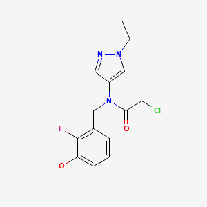2-Chloro-N-(1-ethylpyrazol-4-yl)-N-[(2-fluoro-3-methoxyphenyl)methyl]acetamide