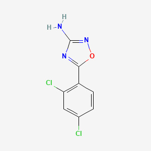 molecular formula C8H5Cl2N3O B2470035 5-(2,4-Dichlorophenyl)-1,2,4-oxadiazol-3-amine CAS No. 1432064-86-2