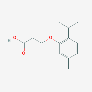 molecular formula C13H18O3 B2470037 3-[5-甲基-2-(异丙基)苯氧基]丙酸 CAS No. 97395-13-6