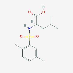 molecular formula C14H21NO4S B2470039 ((2,5-Dimethylphenyl)sulfonyl)leucine CAS No. 1009793-82-1