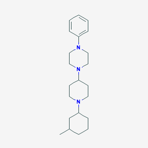 molecular formula C22H35N3 B247005 1-[1-(3-Methylcyclohexyl)piperidin-4-yl]-4-phenylpiperazine 