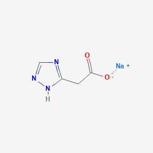 molecular formula C4H4N3NaO2 B2470052 Sodium 2-(1H-1,2,4-triazol-5-yl)acetate CAS No. 2413899-96-2