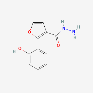 molecular formula C11H10N2O3 B2470057 2-(2-Hydroxyphenyl)furan-3-carbohydrazide CAS No. 343375-10-0