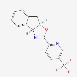 molecular formula C16H11F3N2O B2470060 (3aS,8aR)-2-(5-(Trifluoromethyl)pyridin-2-yl)-3a,8a-dihydro-8H-indeno[1,2-d]oxazole CAS No. 2412578-71-1