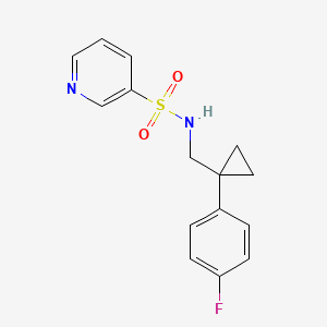 molecular formula C15H15FN2O2S B2470061 N-((1-(4-fluorophenyl)cyclopropyl)methyl)pyridine-3-sulfonamide CAS No. 1211602-75-3