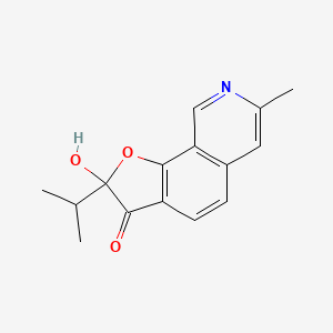 molecular formula C15H15NO3 B2470065 2-羟基-7-甲基-2-丙-2-基呋喃[3,2-h]异喹啉-3-酮 CAS No. 250231-82-4