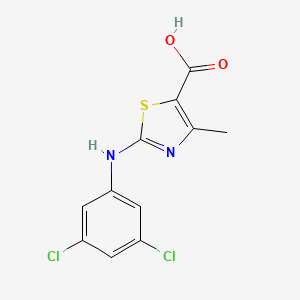 molecular formula C11H8Cl2N2O2S B2470069 2-((3,5-二氯苯基)氨基)-4-甲基-1,3-噻唑-5-羧酸 CAS No. 928003-05-8