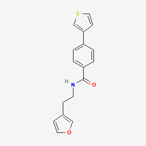 molecular formula C17H15NO2S B2470071 N-(2-(furan-3-yl)ethyl)-4-(thiophen-3-yl)benzamide CAS No. 2034572-82-0