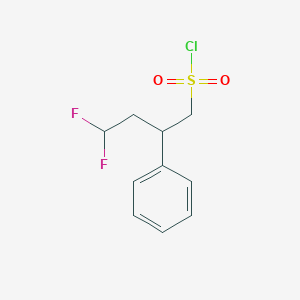 molecular formula C10H11ClF2O2S B2470072 4,4-Difluoro-2-phenylbutane-1-sulfonyl chloride CAS No. 2253631-55-7