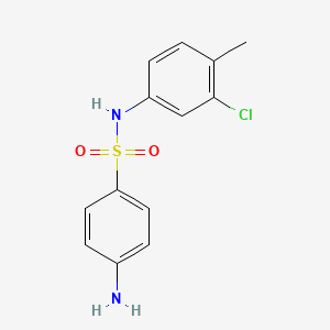molecular formula C13H13ClN2O2S B2470078 4-amino-N-(3-chloro-4-methylphenyl)benzenesulfonamide CAS No. 952915-63-8