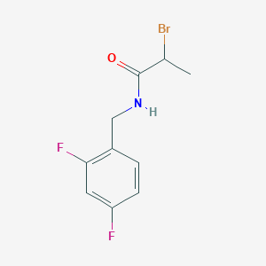 molecular formula C10H10BrF2NO B2470082 2-Bromo-N-(2,4-difluorobenzyl)propanamide CAS No. 1701842-93-4