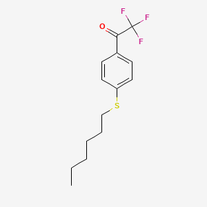 molecular formula C14H17F3OS B2470086 4'-(n-Hexylthio)-2,2,2-trifluoroacetophenone CAS No. 1443354-64-0