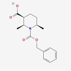 molecular formula C16H21NO4 B2470089 (2S,3S,6R)-2,6-Dimethyl-1-phenylmethoxycarbonylpiperidine-3-carboxylic acid CAS No. 2248346-94-1
