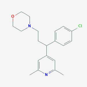 molecular formula C20H25ClN2O B024701 4-(3-(p-Chlorophenyl)-3-(2,6-dimethyl-4-pyridyl)propyl)morpholine CAS No. 102169-23-3