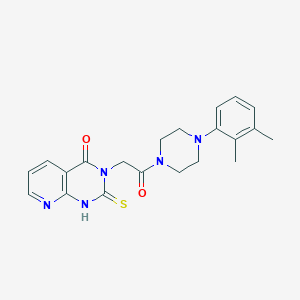 molecular formula C21H23N5O2S B2470101 3-[2-[4-(2,3-dimethylphenyl)piperazin-1-yl]-2-oxoethyl]-2-sulfanylidene-1H-pyrido[2,3-d]pyrimidin-4-one CAS No. 688793-74-0