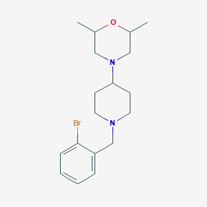 molecular formula C18H27BrN2O B247011 4-[1-(2-Bromobenzyl)-4-piperidinyl]-2,6-dimethylmorpholine 