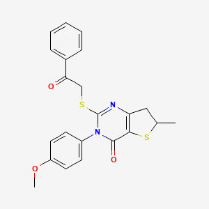 3-(4-methoxyphenyl)-6-methyl-2-((2-oxo-2-phenylethyl)thio)-6,7-dihydrothieno[3,2-d]pyrimidin-4(3H)-one