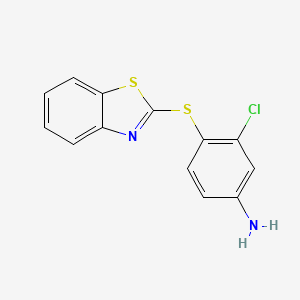 molecular formula C13H9ClN2S2 B2470116 4-(Benzo[d]thiazol-2-ylthio)-3-chloroaniline CAS No. 300809-71-6