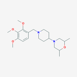 molecular formula C21H34N2O4 B247012 2,6-Dimethyl-4-[1-(2,3,4-trimethoxybenzyl)-4-piperidinyl]morpholine 