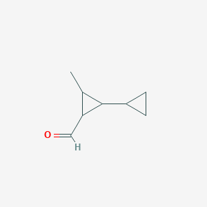 molecular formula C8H12O B2470122 2-环丙基-3-甲基环丙烷-1-甲醛 CAS No. 1823038-20-5